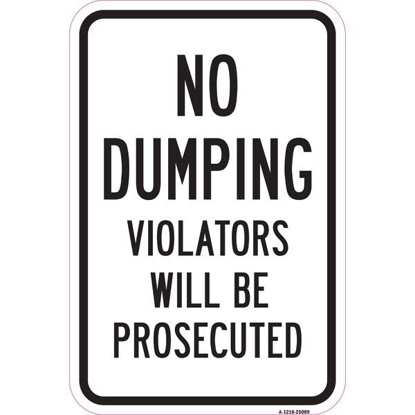 Signmission Safety Sign, 12 in Height, Aluminum, 18 in Length, 25089 A-1218-25089 - main